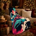 thumbnail image 3 of Retro Vintage Sports Cars Racing Past Red Sun, Cozy Friendship Quote Scene, Warm Flannel Blanket for Living Room and Reading Nook, Art Lovers Friendship Gift, Artistic Home Decor, 3 of 9
