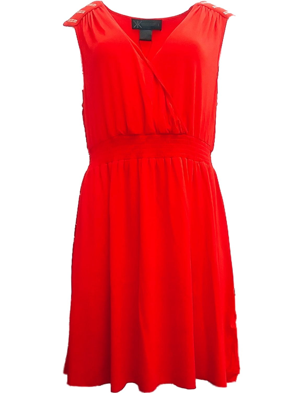 red wrap around dress