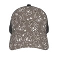 thumbnail image 2 of Picia Retro Bunny Pattern Trucker Hat,Baseball Cap,Sun Protection Cap,Stylish Headwear,Leisure Cap,Outdoor Sports Cap, 2 of 7
