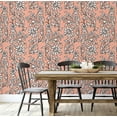 thumbnail image 5 of S4Sassy Monochrome Floral Line Art Wallpaper - Peach Wall Covering, 25" X 240" Self-Adhesive Textured Vinyl Wallpaper, Wallwrap, Easy Diy Wall Covering For Farmhouse Bedroom, Living Room, Cabinets, 5 of 9