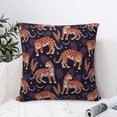 thumbnail image 4 of Pofeuu Leopard Print Print Double-sided plush pillowcase Square Throw Pillow Covers Pillows Cover for Living Room Bedroom Sofa Couch Cushion Cover（No pillow core）-26"x26", 4 of 7