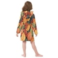 thumbnail image 7 of FORMRS Niños Bathrobe Unisex Hooded Robe Soft Plush Pajamas Sleepwear, Size 2-3T, Colorful Leaves, 7 of 7