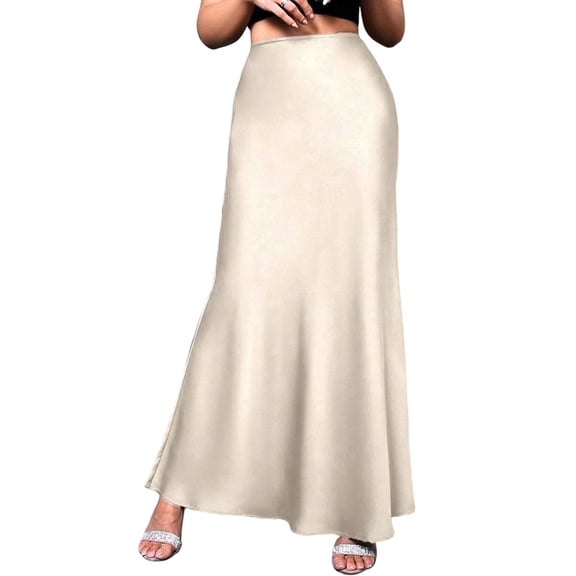 Women Fall Skirts Business Casual Clothes High Waisted Cocktail Party Wedding Guest Mermaid Maxi Skirt Color XS