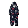 thumbnail image 6 of Hwmodou Family Christmas Pajamas Matching Set Cozy Homewear Snowflake Reindeer Print Hooded Loungewear6 Jammies For Women Men Couples Adult Kids, 6 of 7