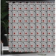 thumbnail image 3 of Ambesonne Modern Art Shower Curtain, Retro Minimalist Vortex, 69"Wx70"L, Burgundy White, 3 of 4