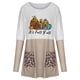 thumbnail image 4 of Camiseta de manga larga con cuello redondo para mujer a la moda, blusa holgada con estampado de otoño, Tops con bolsillos Fridja  bvmnju330, 4 of 7