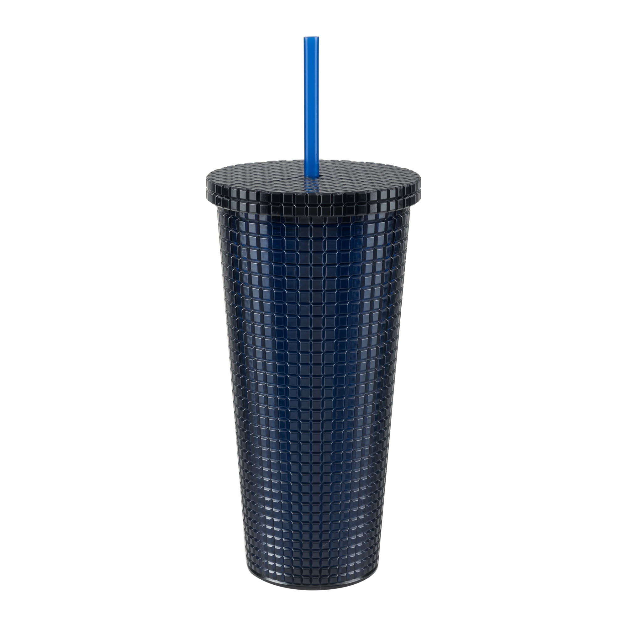 Cool Gear 3-Pack 23 oz Jem Chiller with Reusable Straw | Dishwasher Safe, Spillproof, Double-Wall Insulated Travel Tumbler | Trendy, Textured Design - Variety Pack