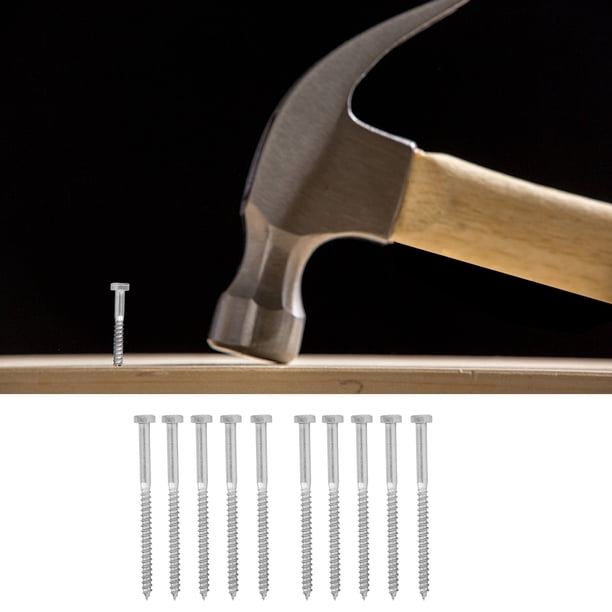 25 Vis à Bois Tête Hexagonale – Inox 304 – 1/4 X 2 Pouces – Uxcell