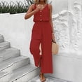 Bixock Jumpsuits for Women Casual Summer Outfits Rompers Button Strap ...
