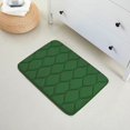 thumbnail image 5 of Oval Shaped Design Embossed Solid Color Memory Foam Soft Bathroom Rug Non-Slip PVC Backing, 5 of 5