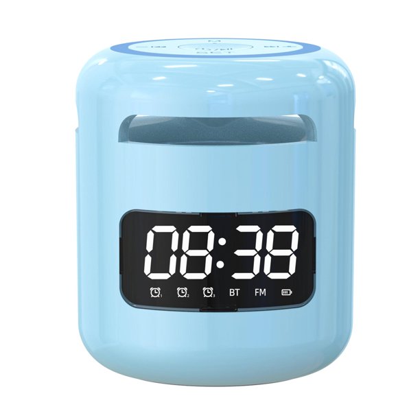 Bluetooth Reloj Estéreo 10 Metros Transmiaaion Portátil Recargable Función de Radio .0 para Escritorio Exterior Coche Adulto azul Sunnimix altavoces bluetooth