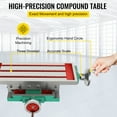 thumbnail image 3 of KFFKFF Drilling and Milling Table 17.7 X 6.7 Inch, Dual Axis 4 Directional Movement, Multifunctional Drilling Milling Table with Robust Construction, 3 of 8