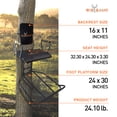 thumbnail image 3 of Big Game Captain Steel Hang-On Treestand with 20 x 30 Flip-Back Seat, Black, 3 of 8