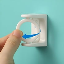 LAMIRO No Drill Curtain Rod Brackets No Drilling Self Adhesive Holder Rod