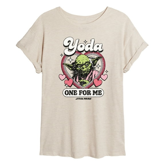 Star Wars - Valentine Yoda One For Me - Women's Oversized Graphic T-Shirt