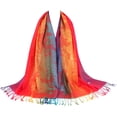 thumbnail image 1 of shiyou-Colorful Pashmina Shawls and Wraps - Soft Rave Scarf Jacquard Silk Satin Rainbow Scarf with Tassels, 1 of 4