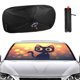 thumbnail image 1 of Fiesta del Gato Negro Sombrilla Solar para Auto - Protector de Parabrisas Plegable | Cortina Solar Delantero | Bloqueo UV y Aislamiento de Calor 133x73cm, 1 of 6