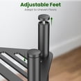 thumbnail image 3 of Taburete de ducha CEMILA de metal para afeitarse las patas con almacenamiento (negro), 3 of 7