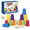 thumbnail image 2 of Sports Stacking Cups Stacking Cup Set Classic Stacking Games Speed Training Game Colorful Baby Stacking Water Toys Set Stackable Cups For Learning For Over 3 Years Old, 2 of 9