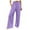 Purple, variant on Itsame Comfortable Loose Pants for Womens Solid Color Cotton High Waisted Wide Leg Sweatpants Red Size 2XL