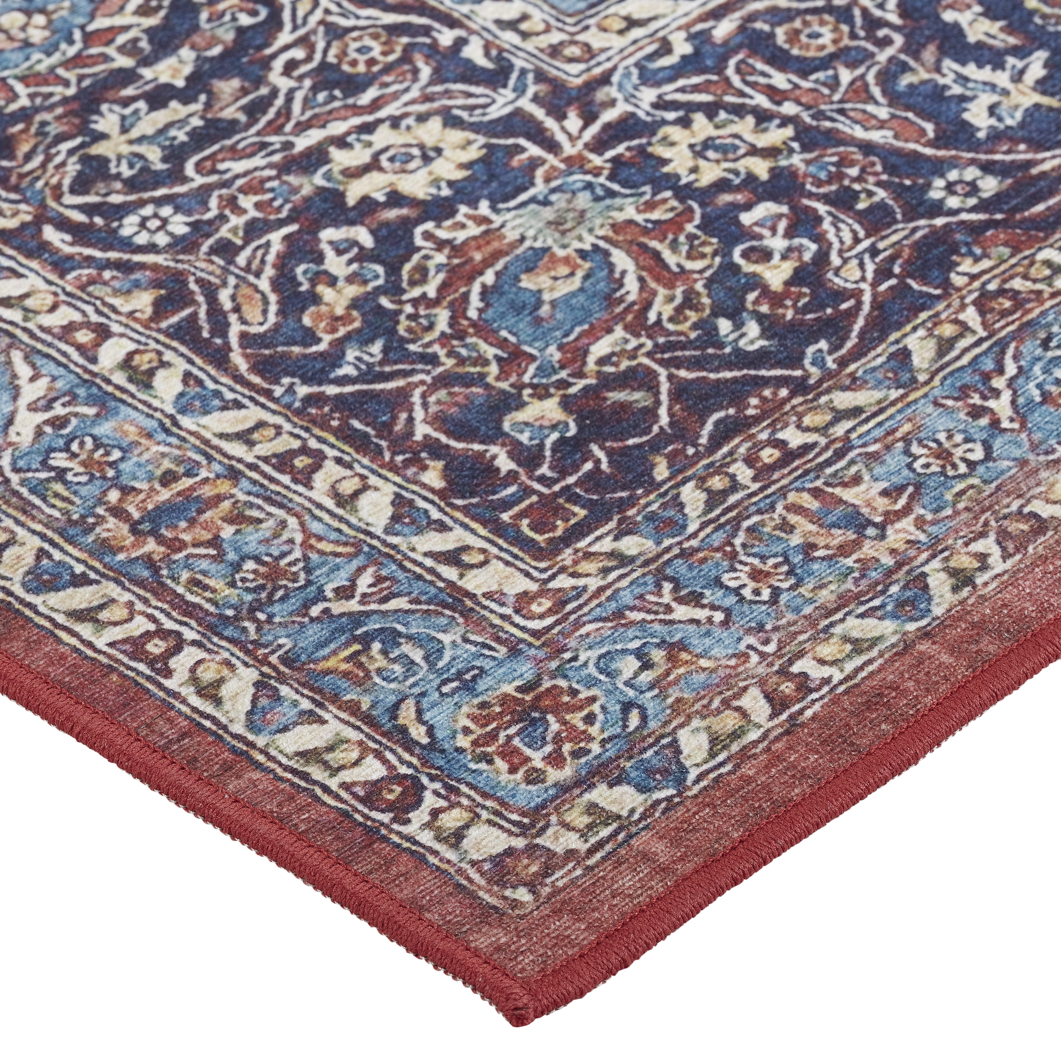 Multi Medallion Washable Skid-Resistant Area Rug, 2' 7.5" x 4' 2"