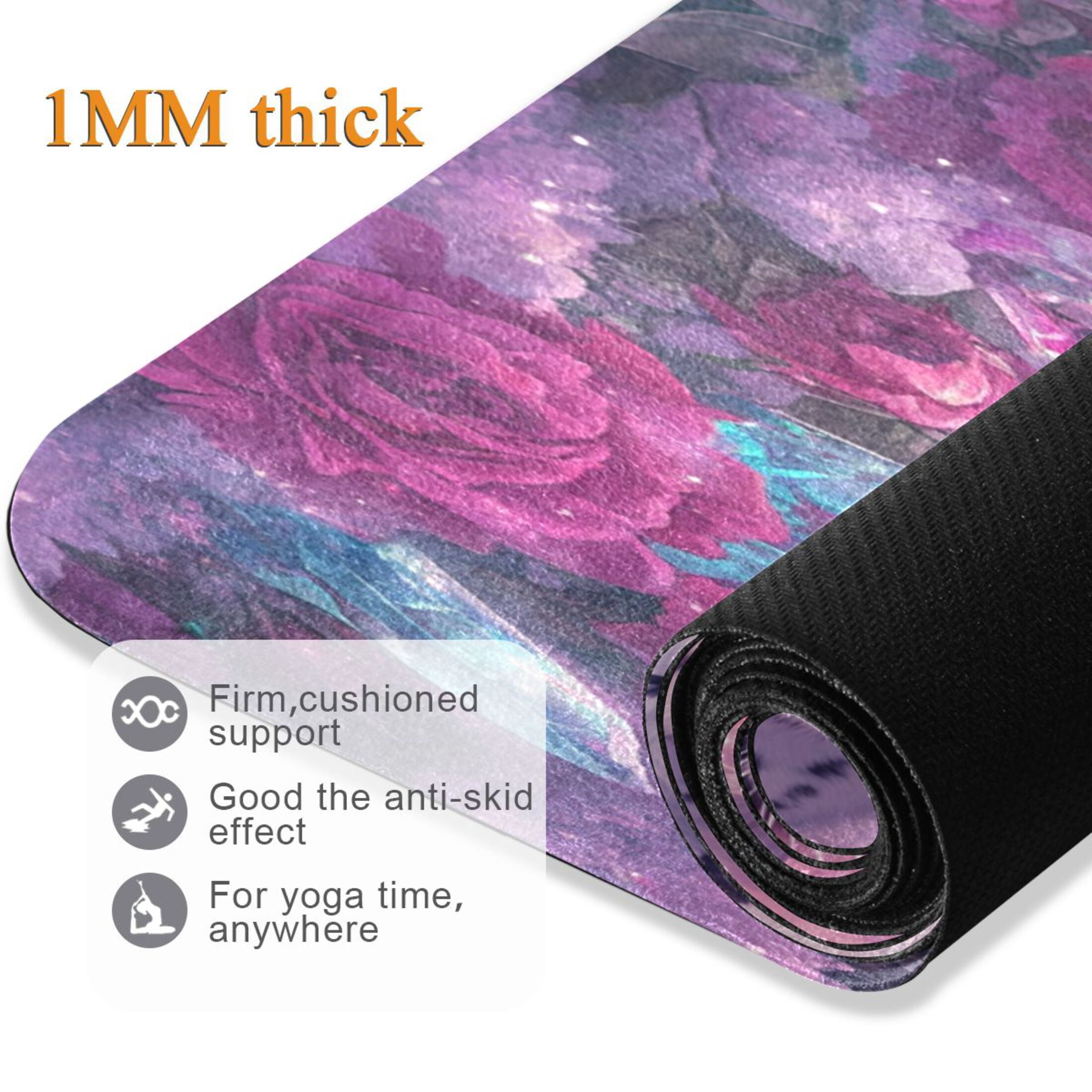 BZSMCE Yoga Mat Women Snow Leopard Fantasy Art Fitness Mat