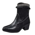thumbnail image 2 of Wowcloth Women's Fashion Casual Ankle Boots – Comfortable Block Heel with Pointed Toe & Tassel Design for Outdoor Versatile Styling in Autumn/Winter, 2 of 9