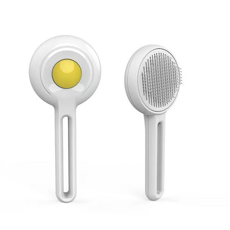 Cat Brush with Release Button, Cat Brushes for Indoor Cats Shedding Cat Hair Brush for Long or Short Haired Cats