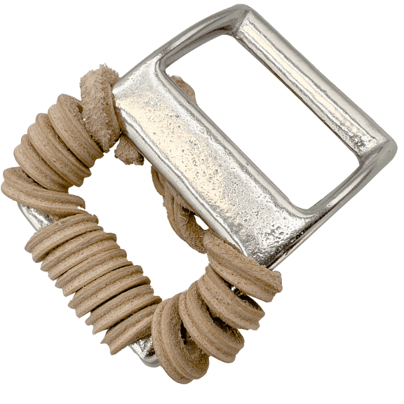 3522 Twisted Leather Beak Weave - Handcrafted Heavy Duty Bird Foot Toy