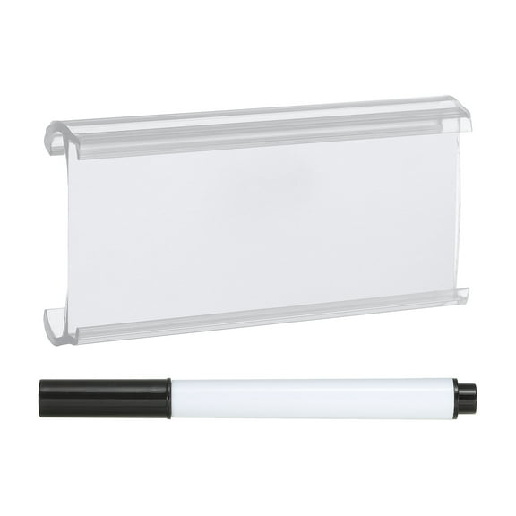 75x37mm Shelf Label Holder Plastic Clear Shelf Label Holder Fits for Max 1.3" Thick Shelves 30 Pack
