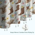 thumbnail image 6 of Lightgray Highland Cow Boot Flower Pattern Shower Curtain 72"x72" ,Bathroom Decorative Shower Curtains Set with 12 Hooks,Modern Waterproof Washable Shower Curtain, 6 of 6