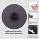 thumbnail image 5 of Reloj elegante sin marco, movimiento de cuarzo silencioso, reloj de pared de estilo moderno que funciona con pilas con movimiento de barrido para espacios decorativos del hogar (negro, 30 cm), 5 of 5