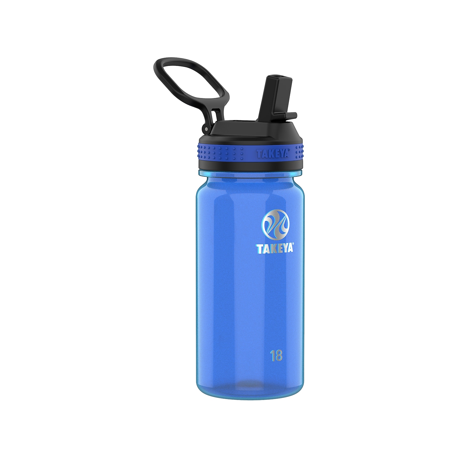Takeya Tritan Plastic Water Bottle 18 oz. Black/Royal 2/Pack (51464)