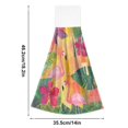 thumbnail image 3 of Wobogo Pink Flamingos Hand Towel Set of 2 Absorbent for Kitchen and Bathroom With Velcro Hanging Loop 18.2×14in, 3 of 7