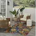 thumbnail image 4 of Nourison Aloha Indoor/Outdoor Navy Multicolor 6' x 9' Area Rug (6x9), 4 of 10