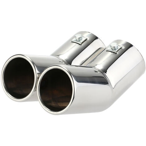 Performance Upgrade Stainless Steel Dual Pipe Exhaust Tips for VW Golf 4, Bora, Jetta
