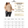 thumbnail image 6 of Agnes Orinda Women's Plus Size Sparkly Sequin Top Long Sleeve Glitter Concert Party Disco Shirt Blouse 2X Champagne, 6 of 6
