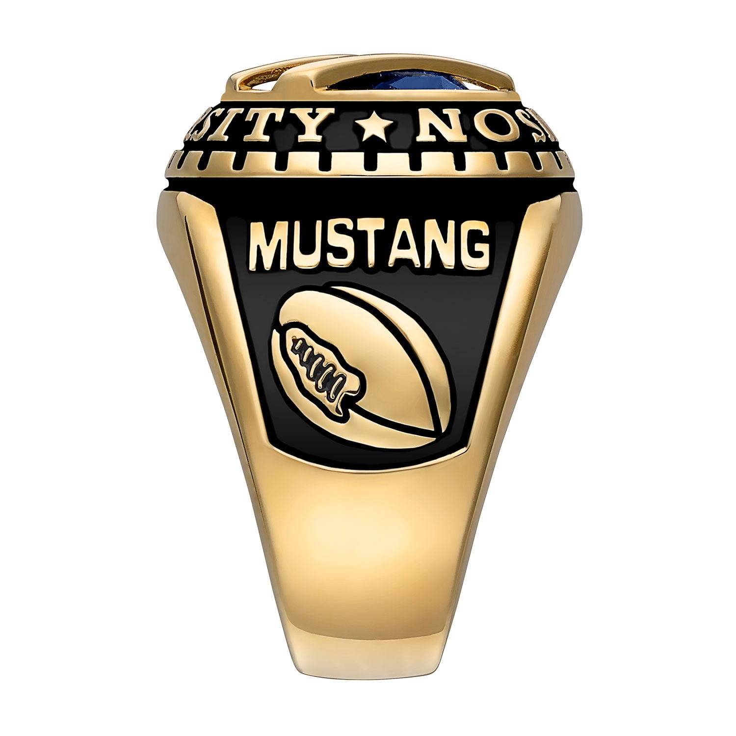 Order Now for 2025 Graduation, Freestyle Men's Birthstone with Diagonal Bridge Class Ring Sterling Silver, Personalized, High School or College Graduation
