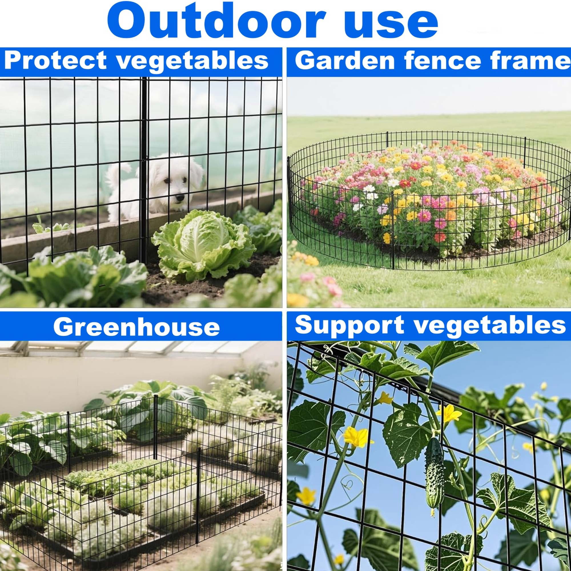 Miniyam Project Roll for Trellis & Garden Enclosure - Welded Wire Mesh 16 Gauge 2/3 Inch, Black PVC Coated, Manageable Size - 48 in x 33 ft