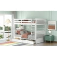 thumbnail image 3 of Harper & Bright Designs Twin-Over-Twin Bunk Bed with Ladders and Two Storage Drawers, White, 3 of 9