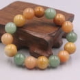thumbnail image 2 of K-KED Natural Aventurine Quartz Jade Bracelet Women 10mm Three Color Beaded Link 7inch, 2 of 4