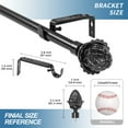 thumbnail image 3 of Urbanest Artichoke Curtain Rod, 5/8", Black,84"-120", 3 of 6