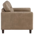 thumbnail image 6 of Coaster Scotland Faux Leather Upholstered Track Arm Chair in Brown, 6 of 10