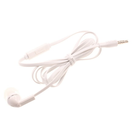 Mono Headset for Samsung Galaxy Tab A 8.0" (2017)/Tab A 8.0" (2018)/A8 10.5" (2021) - Earphone w Mic Wired Earbud 3.5mm Single Headphone Hands-free Microphone White