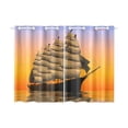 thumbnail image 2 of CADecor Sailboat Print Sail Boat Art Window Treatment Panel Curtains Window Curtain Kitchen Curtain,Two Piece 26x39 Inches, 2 of 4