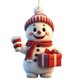 thumbnail image 3 of Muñeco Nieve para Navidad Mini Adornos Colgantes Favores Fiesta (Estilo D), 3 of 4
