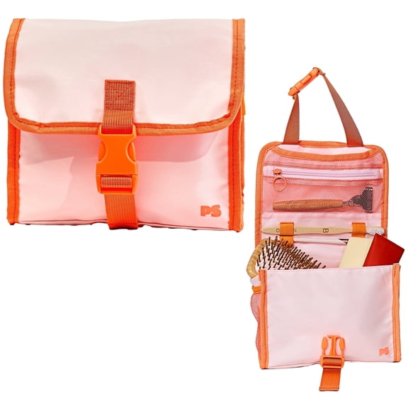Popsugar Hanging Travel Toiletry Bag - Multi Pocket Travel Size Toiletries Organizer with Buckle Closure