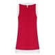 thumbnail image 4 of Vestido de Verano de Manga Corta de las Mujeres Cuello Redondo Cuello en V Sólido Casual Mini Patinador Vestido de Dos Piezas, Falda de Verano Corta, 4 of 7