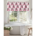 thumbnail image 4 of Cute Pumpkin Halloween Ghost Valances for Windows Black Cat Broom Bat Pink Valance Rod Pocket Light Filtering Short Window Treatments Curtains for Kitchen Bathroom Living Room Bedroom, 54 x 18 Inch, 4 of 7