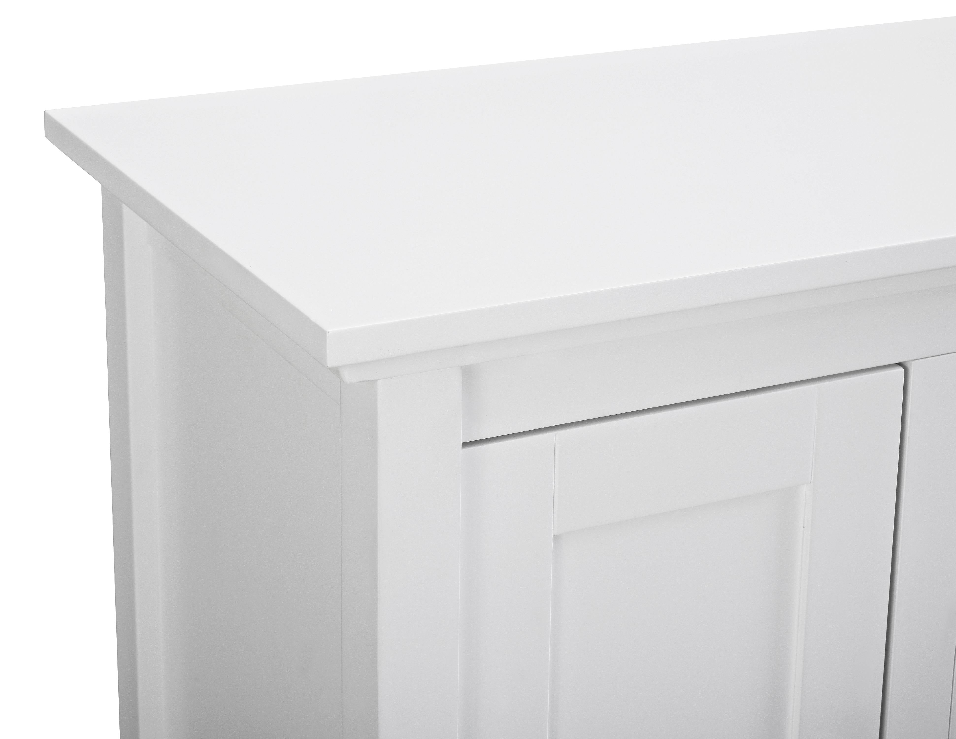 Walker Edison White Wood TV Stand for TVs up to 58"